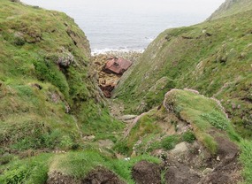 Wrecked RMS Mulheim a German cargo ship