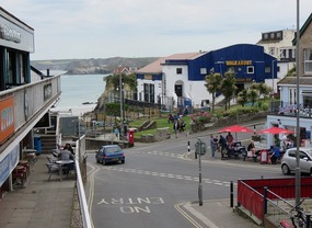 Walkabout Australian Bar (blue building)