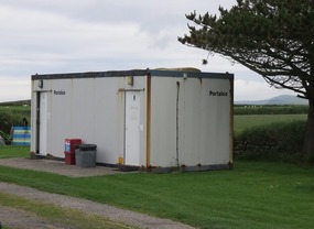 Who has a Portaloo at a caravan park