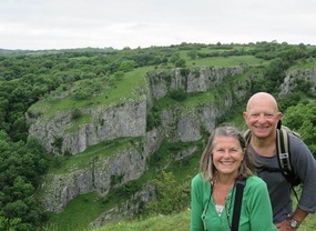 On the cliff edge of 3 mile Cheddar Gorge