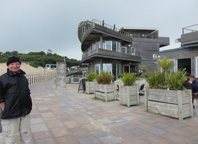 Cafes & Apartments behind