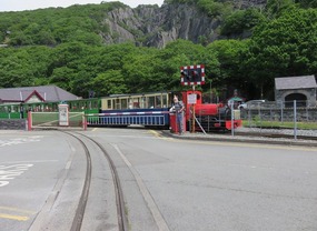 Little train leaving station