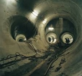 Tunnel system inside the mountain