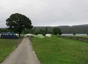 Camping area by Coniston Lake
