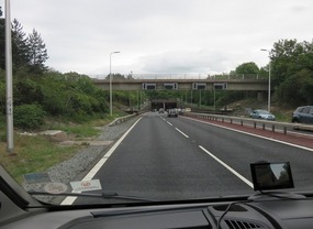 Entry to tunnel under River Conwy