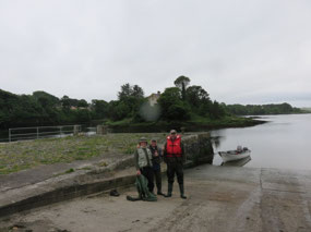 Fishermen at Mall Quay on River Erne