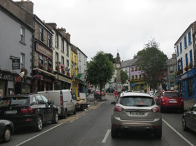 Main oneway street into Westport