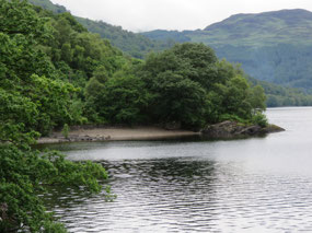 Pebble beach on Loch Lomond