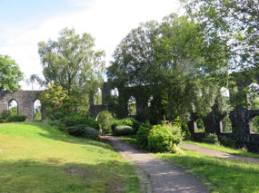 Inside grounds of McCaig's Tower