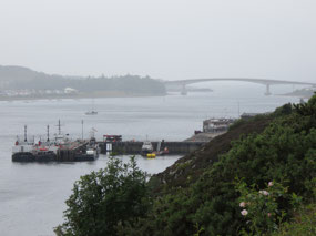 Views of Loch Alsh, Kylerhea town & Skye Bridge