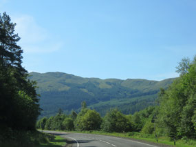 Driving through Strathyre Forest