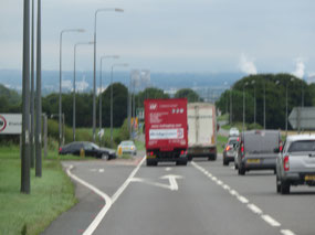 Two idiot semi drivers playing cat and mouse