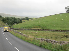 Rain eased driving through the Dales to Settle