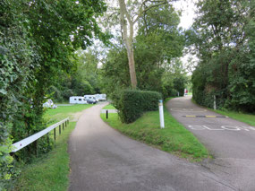 Caravan site set in an old quarry