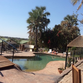 The Pool area at Maun Lodge