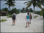 - joined up with French couple to go to beach