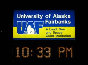 - late night arrival in Fairbanks