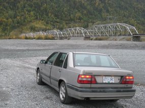 - driving onto the river bed