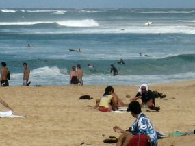 - leaving the beautiful beaches of the North Shore