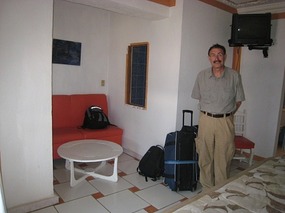 - cheking out our new room