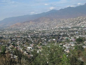 - view of Oaxaca from bus