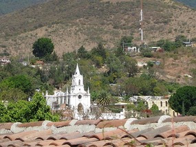 - this church up the hill was our destination