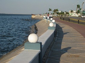 - beautiful promenade along the Gulf of Mexico