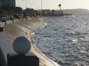 - along the malecon