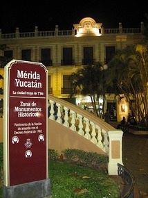 - our arrival at night in Merida