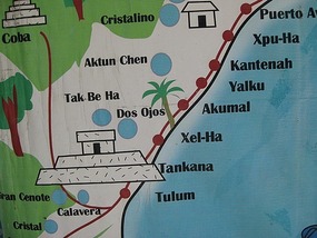 - Tulum - south of Playa del Carmen