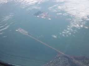 - flying over Tsawassan Ferry Terminal-to Victoria