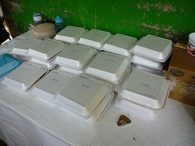 - lunches ready for construction workers