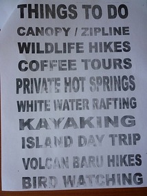 - lots of outdoor activities