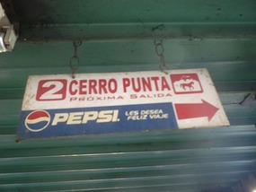 - small signage at David bus station