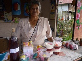 - a proud senora with her creations