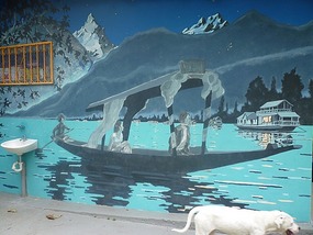 - mural with  images of Europe