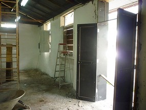 - working on the interior
