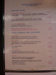 - menu with reasonable prices