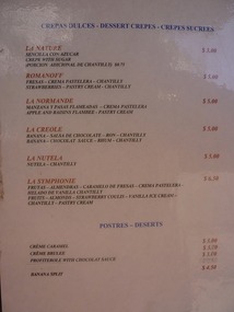 - desserts