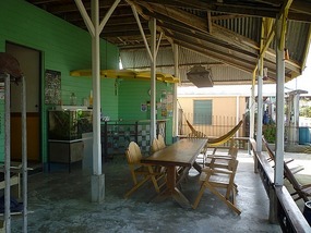 - front patio of hotel
