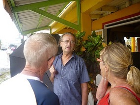 - Peter spreading his wisdom to tourists