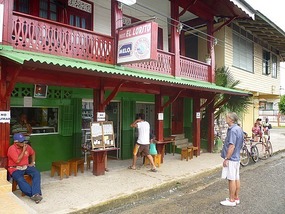 - Peter on the main street of Bocas