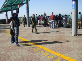 no photography past the yellow line