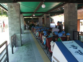 trolley car down to infiltration tunnel