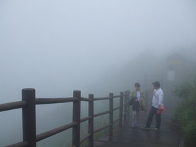 Viewing Gallery at Top Covered in Mist