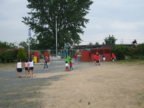 Kids Running in Orphanage Grounds