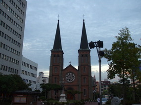 Outside Daegu Cathedral