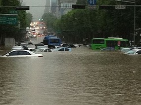 Seoul Streets Flooded