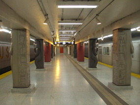 Train Arriving on Station Platform