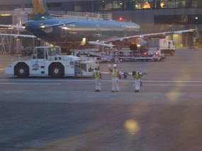 Ground Staff Wave and Bow in Tokyo